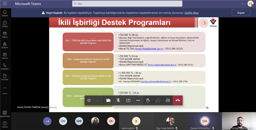 YÜBİTAM ULUSLARARASI İKİLİ VE ÇOKLU İŞBİRLİĞİ PROGRAMLARI HAKKINDA ETKİNLİK DÜZENLEDİ